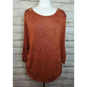 Olivia Blu Maternity Sweater with Shoulder Zipper Detail Size XL